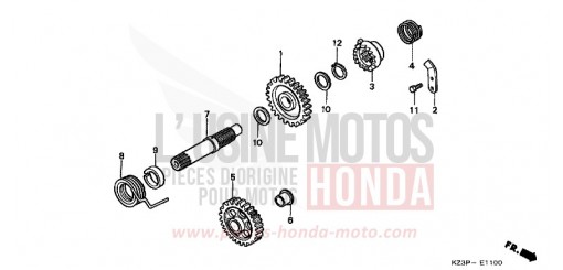 KICK STARTER SPINDLE CR250RW de 1998